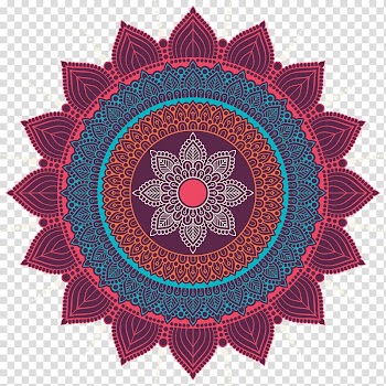 Flower Blue , Vintage circular pattern transparent background PNG clipart