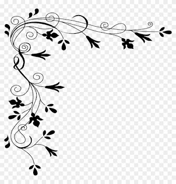 Flower Border Clip Art Free Download - Flowers Clip Art Black And White Border