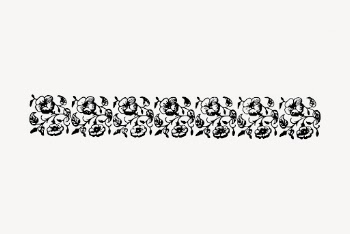 Flower border clipart, vintage illustration | Free Vector - rawpixel