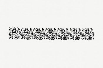 Flower border collage element, vintage | Free PSD - rawpixel
