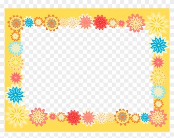 Flower Border Photo Ppt Backgrounds - Happy Birthday Flowery Frame