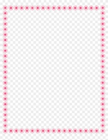 Flower Border - Simple Red Page Border