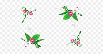 Flower Border Vector Png 284 Transpapng - Green Flower Border Design