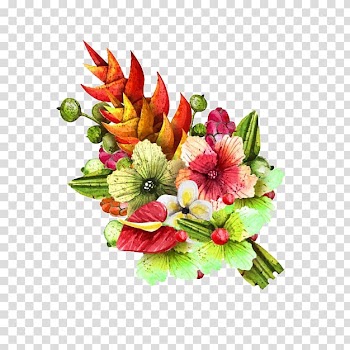 Flower bouquet, A bouquet of flowers transparent background PNG clipart