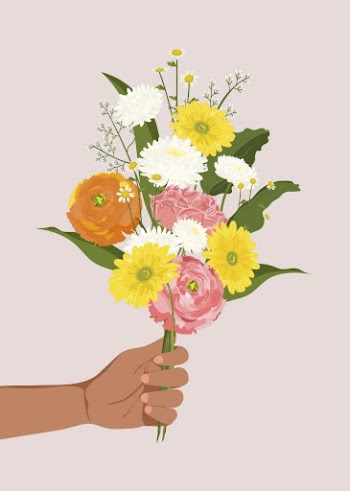 Flower bouquet background, realistic illustration | Free Photo Illustration - rawpixel