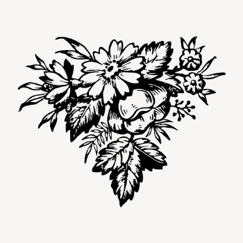 Flower bouquet clipart, vintage botanical | Free Vector - rawpixel