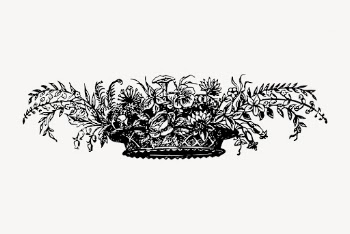 Flower bouquet clipart, vintage illustration | Free Vector - rawpixel