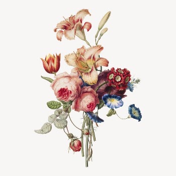 Flower bouquet collage element, aesthetic | Free PSD Illustration - rawpixel