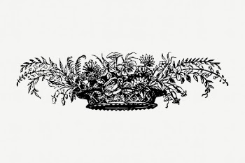 Flower bouquet collage element, vintage | Free PSD - rawpixel