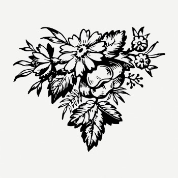 Flower bouquet drawing, botanical vintage | Free PSD - rawpixel