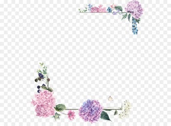 Flower bouquet Floral design - Purple blossom borders 
