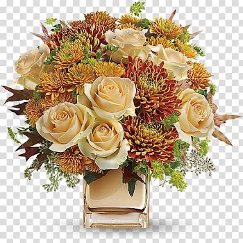 Flower bouquet Floristry Autumn Teleflora, Wedding flower transparent background PNG clipart