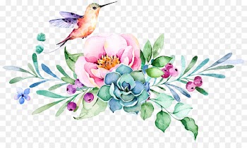 Flower bouquet Flyer Gift Menu Paper - yellowbird watercolor 