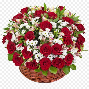 Flower bouquet Food Gift Baskets Rose - a basket of flowers 