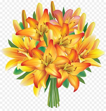 Flower bouquet Lilium Clip art - Flower Bunches Cliparts 