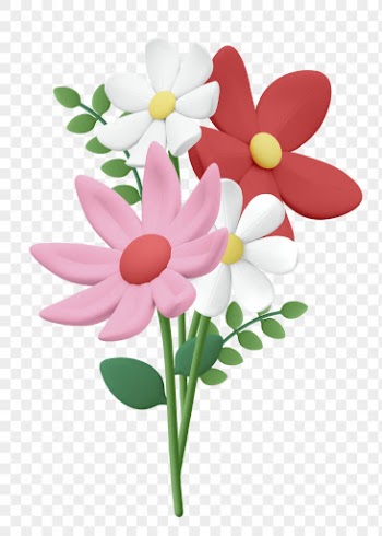 Flower bouquet png 3D sticker, | Free PNG - rawpixel
