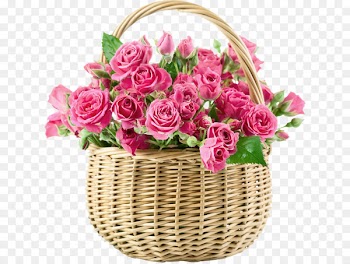 Flower bouquet Rose Basket Pink - Flower basket physical map 
