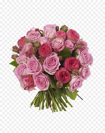 Flower bouquet Rose Pink - Pink Roses Flowers Bouquet PNG Free Download 