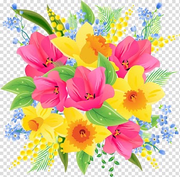 Flower bouquet , spring flowers transparent background PNG clipart
