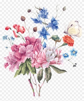 Flower Bouquet Stock Photography Stock Illustration - Spring Flower Bouquet Watercolor