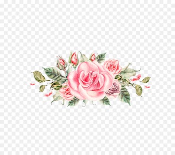 Flower bouquet Watercolor painting Clip art - Hand-painted peony flowers 