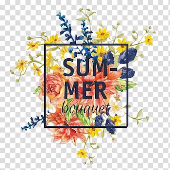 Flower bouquet Watercolor painting , decoration design transparent background PNG clipart
