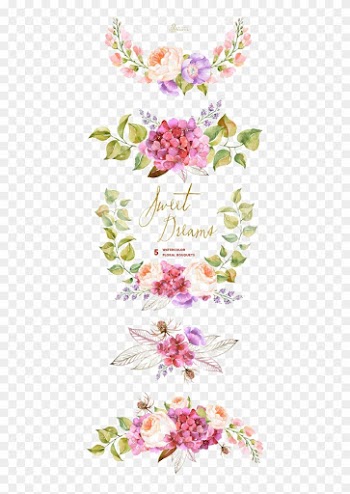 Flower Bouquet Watercolor Painting Wedding Invitation - Watercolor Flowers Clipart Png