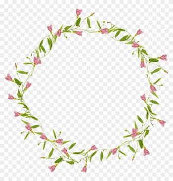 Flower Circle Purple Clip Art - Leaf Circle Pink Png