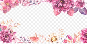Flower Clip art - Border purple flowers layered material 