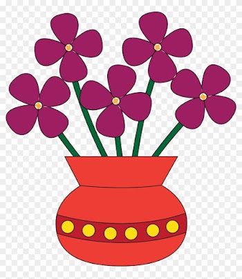 Flower Clip Art - Cartoon Flower In A Vase