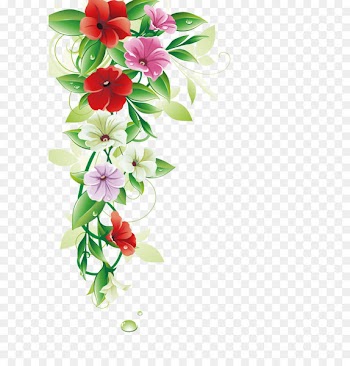 Flower Clip art - Flower Border 