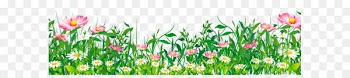 Flower Clip art - Grass with Flowers PNG Clipart 
