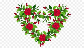Flower Clip art - Red Roses Heart Decor PNG Clipart Picture 
