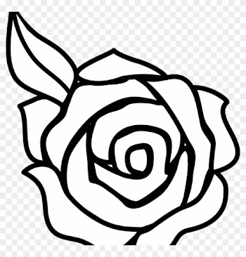 Flower Clipart Black And White Free Flower Black And - Rose Drawing Easy
