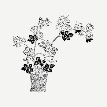 Flower clipart, vintage illustration psd. | Free PSD Illustration - rawpixel