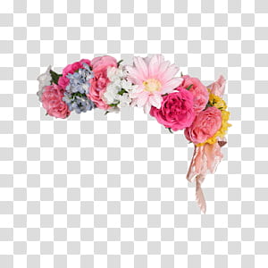 Flower Crowns, assorted-flower illustration transparent background PNG clipart
