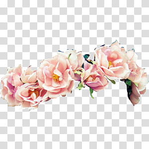 Flower Crowns, pink roses art transparent background PNG clipart