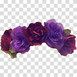 Flower Crowns, purple and red flowers transparent background PNG clipart