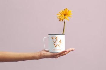 Flower Cup Mockup free mockup 
