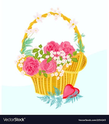 Flower-cupcake-greeting vector image