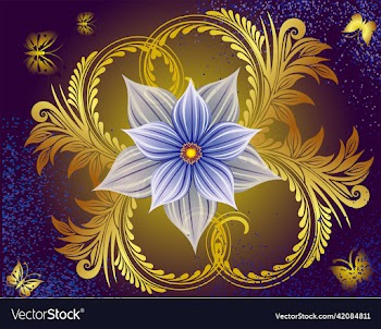 flower design on purple background