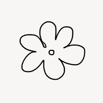 Flower doodle clipart, simple design | Free PSD - rawpixel