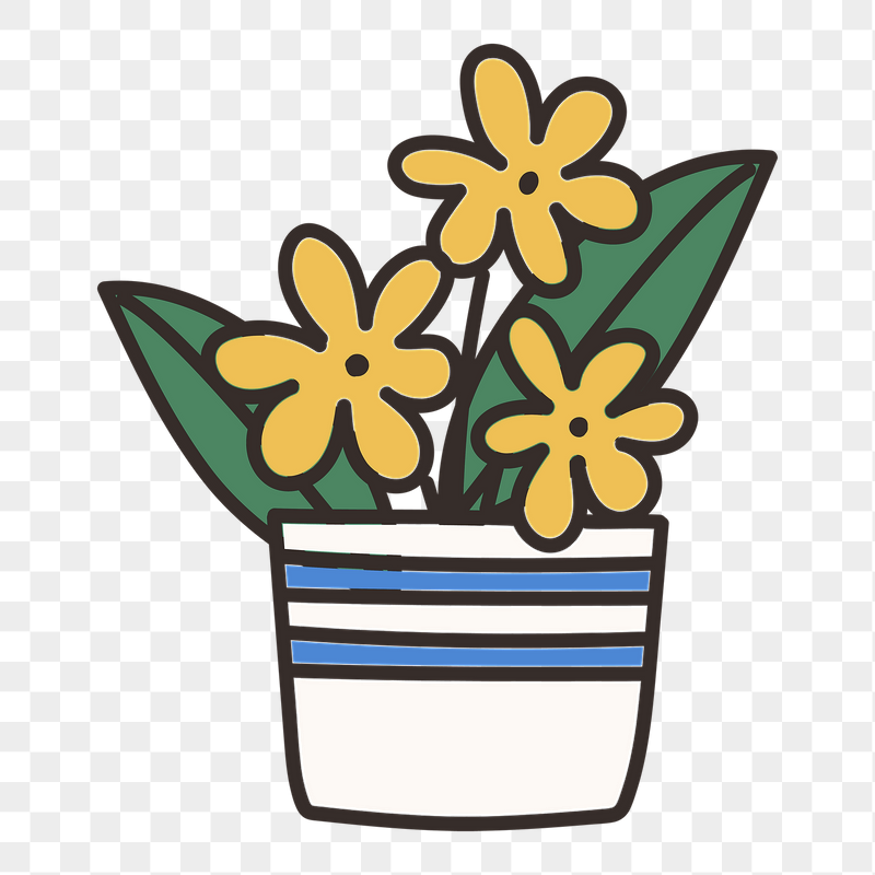 Flower  doodle png sticker, | Free PNG - rawpixel