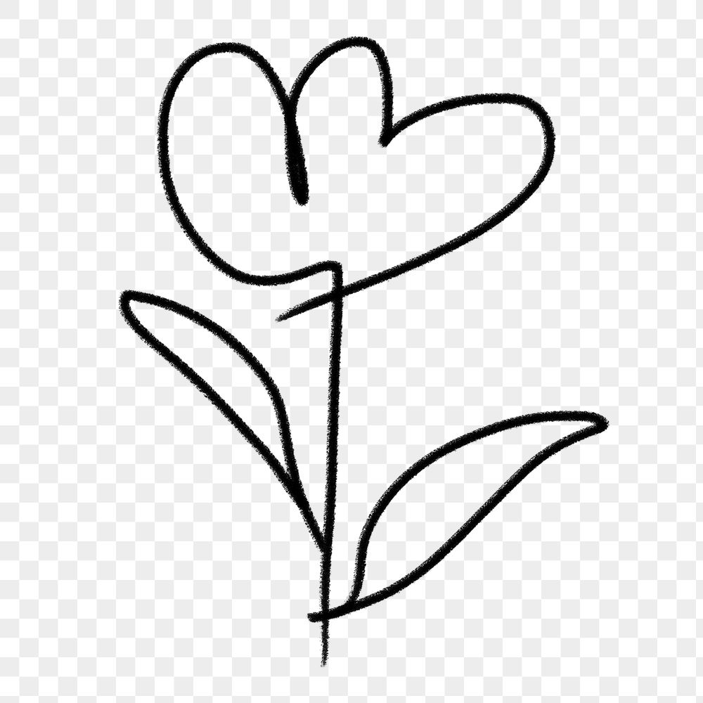 Flower doodle png sticker, simple | Free PNG - rawpixel