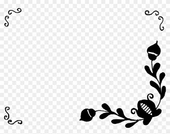 Flower Drawing Clip Art - Flower Frame Black And White Png