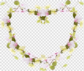 Flower Drawing Leaf, Heart flowers transparent background PNG clipart