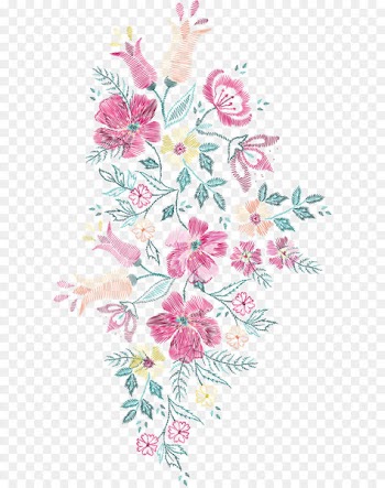 Flower Embroidery Euclidean vector Floral design - Soviet-style vector floral embroidery 