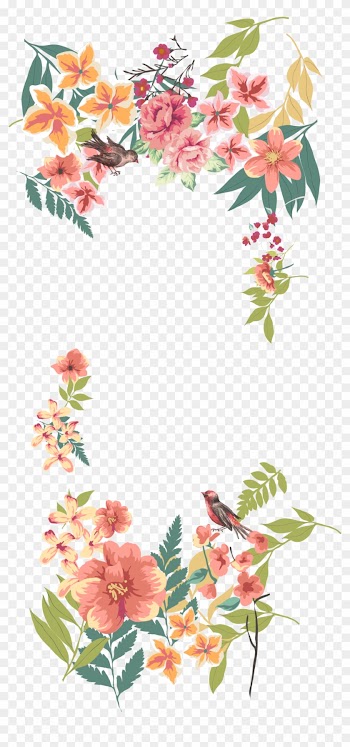 Flower Euclidean Vector Floral Design - Flowers Border Png Vector