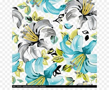 Flower Euclidean vector Pattern - Hand-painted lily 