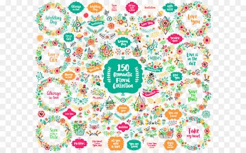 Flower Euclidean vector Pattern - Vector 150 Flower Collection 